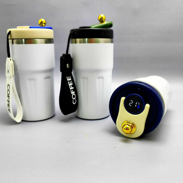 Термокружка Vacuum cup с датчиком температуры и ремешком, 500 ml (LED-дисплей, холод/тепло)